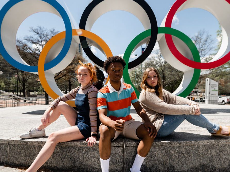 Georgia Tech students in Centennial Olympic Park Midtown