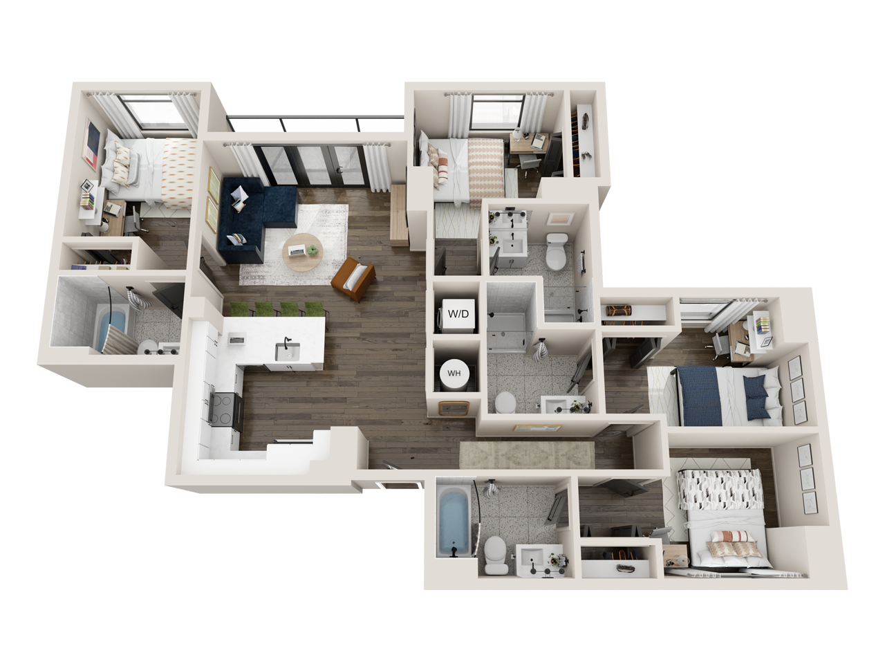The Cabell floor plan at Whistler in Midtown