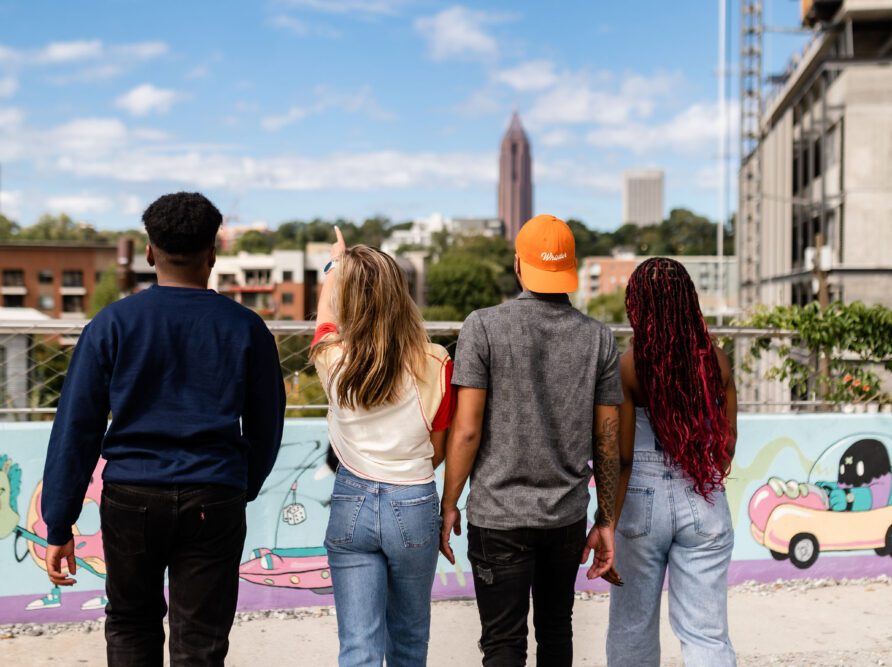 Georgia Tech students walking in Midtown Atlanta