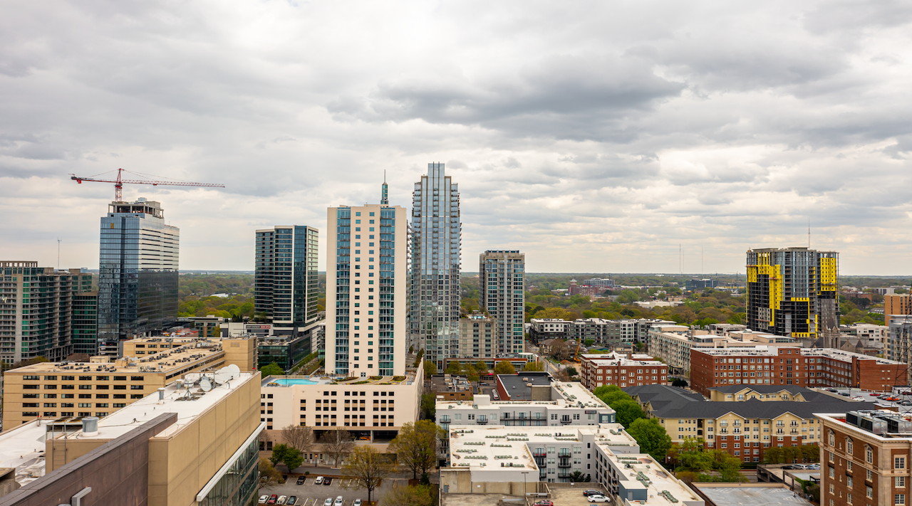 Whistler Views of W Peachtree Street and the Midtown Atlanta Skyline.