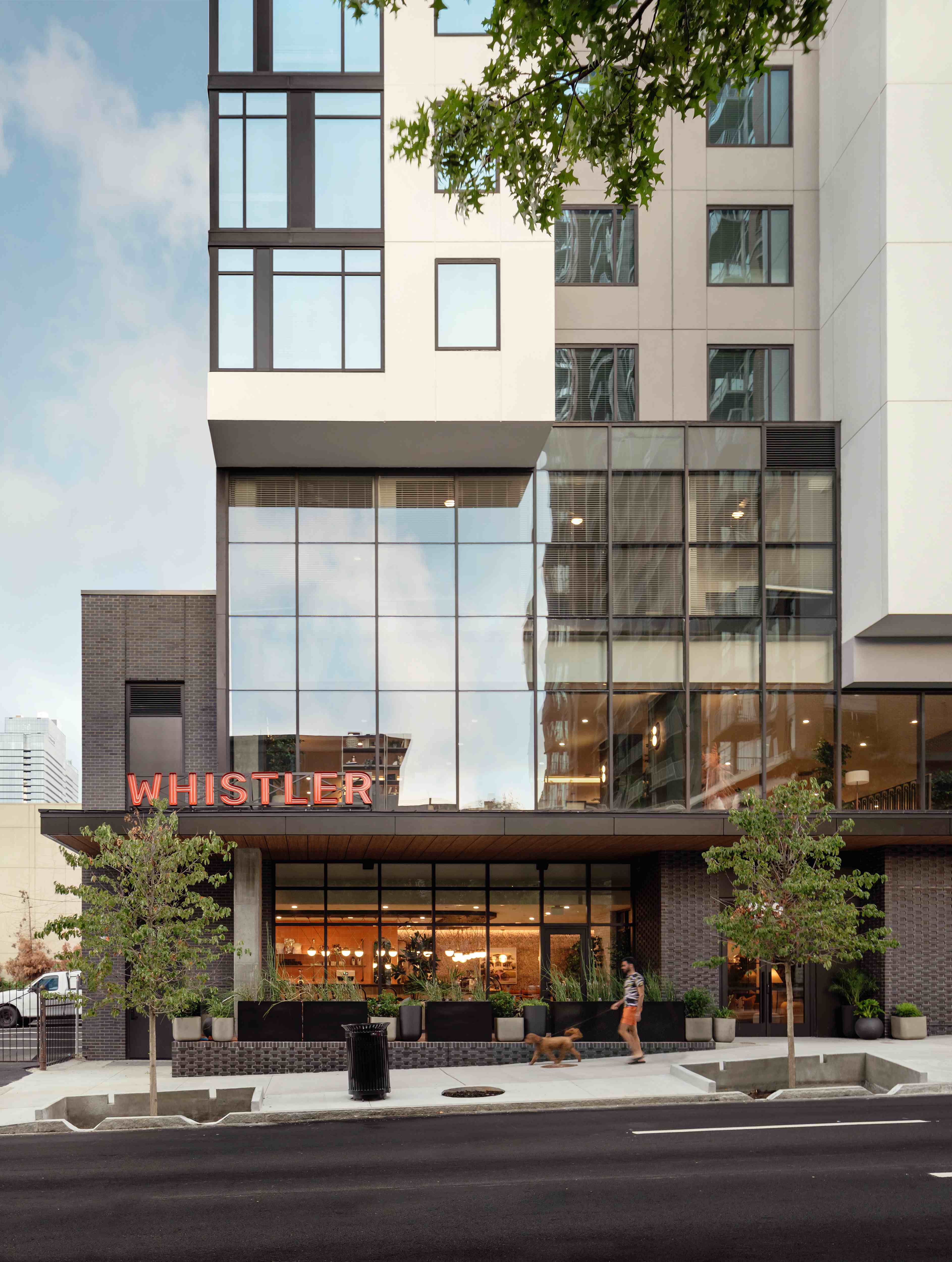 Whistler, an off campus student apartment, exterior in midtown Atlanta.
