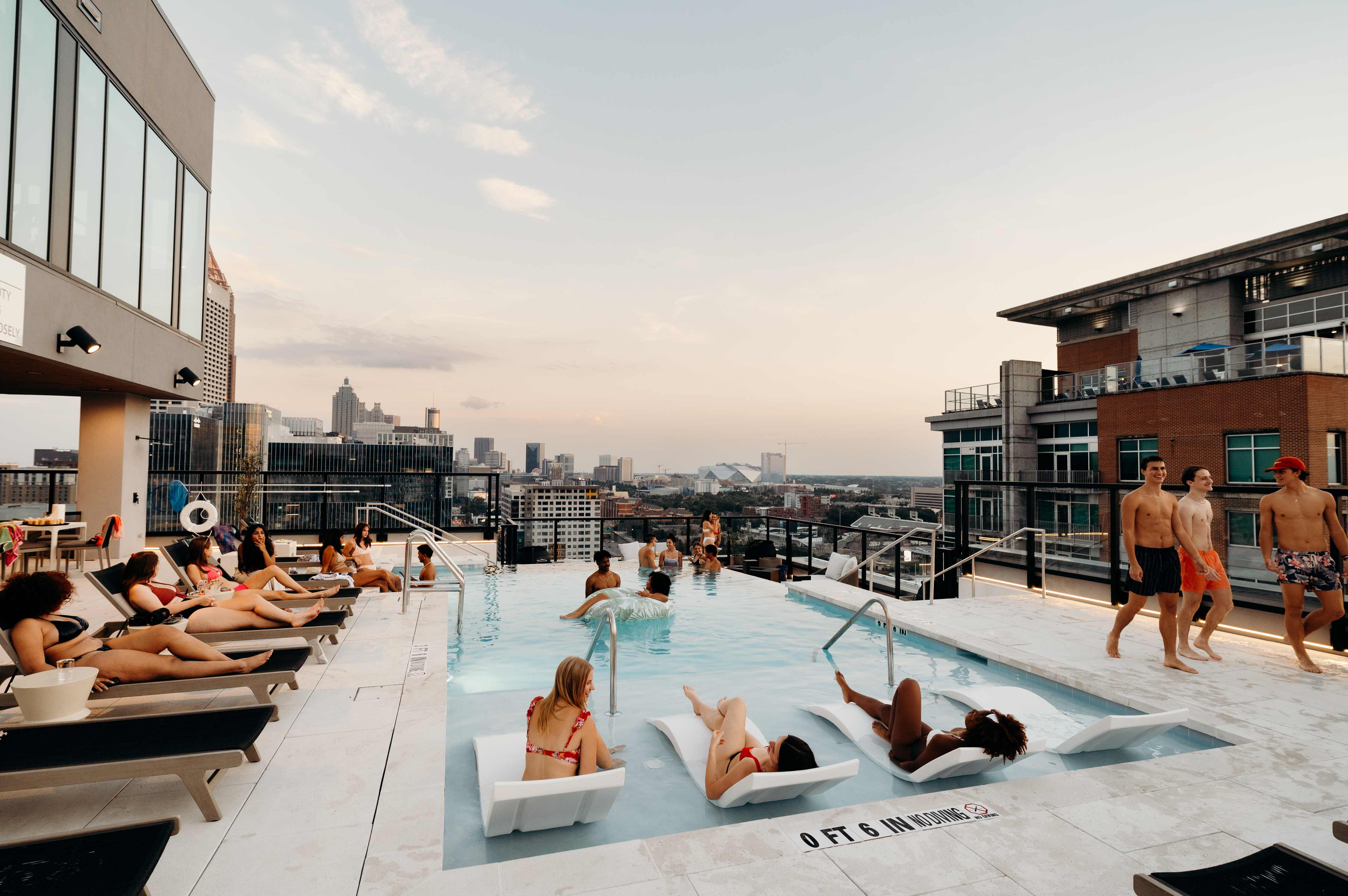 Whistler's rooftop pool deck in Midtown Atlanta