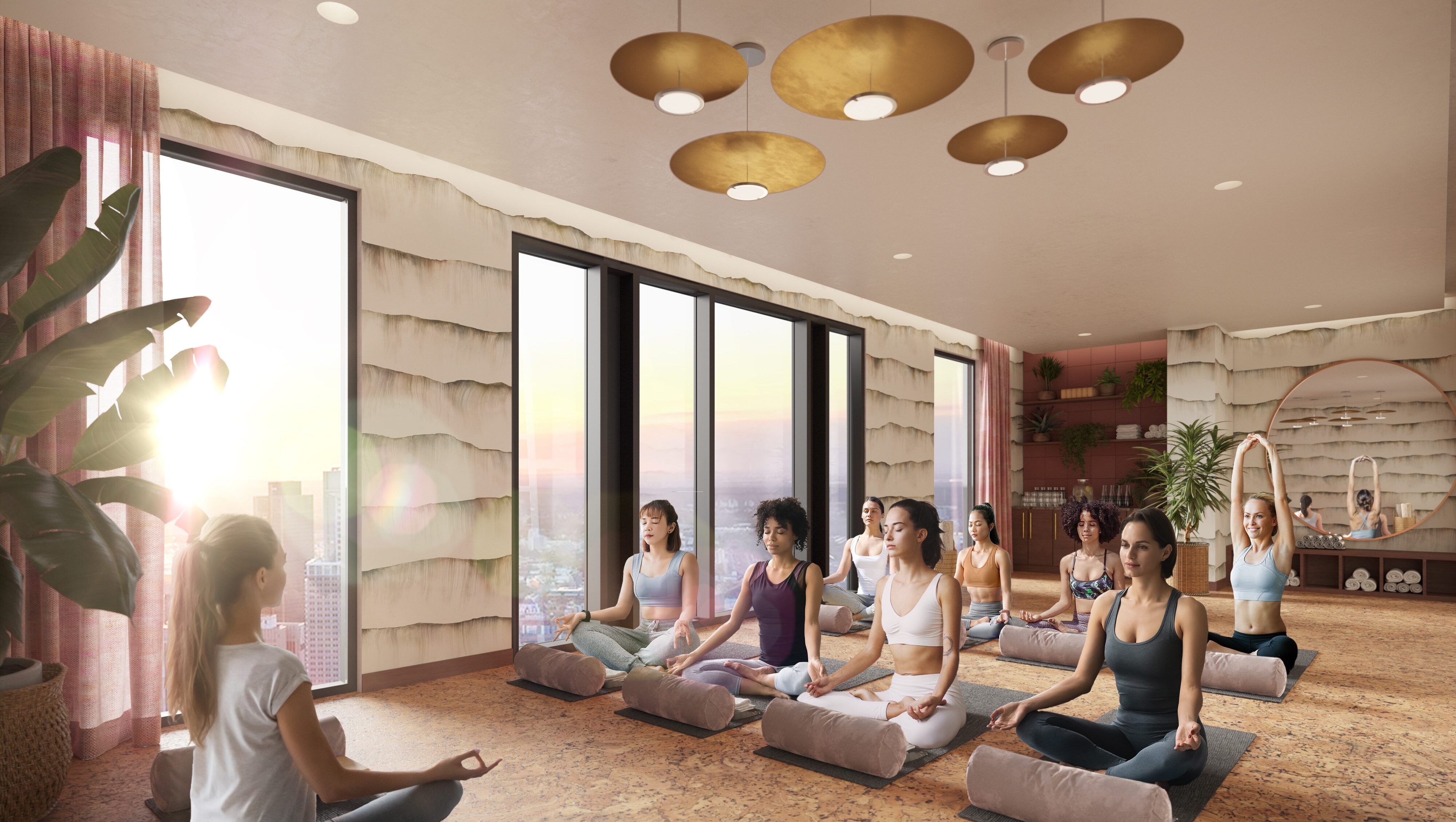 yoga studio rendering